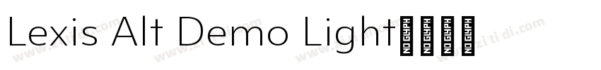 Lexis Alt Demo Light字体转换